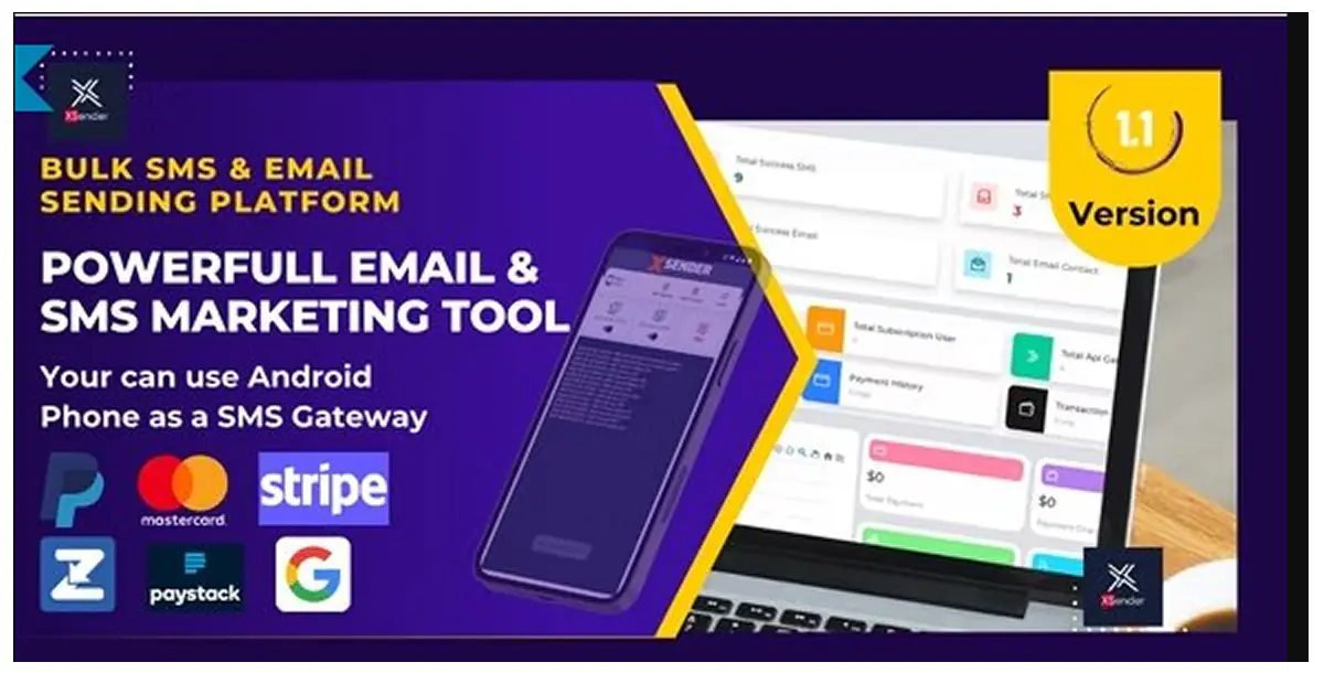 XSender - Mass Email and SMS Messaging for Digital Marketing v2.3.5 Nulled