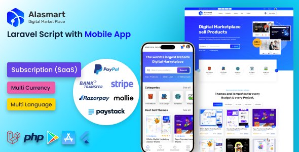 Alasmart - Laravel Script for Digital Product Download Marketplace