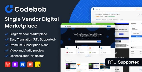 Codebob - A Digital Marketplace for Single Vendors